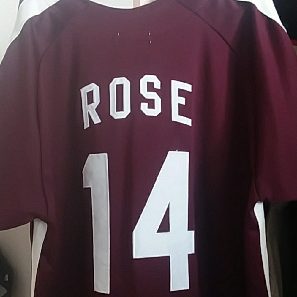 1 maroon Pete rose jersey xl 54
